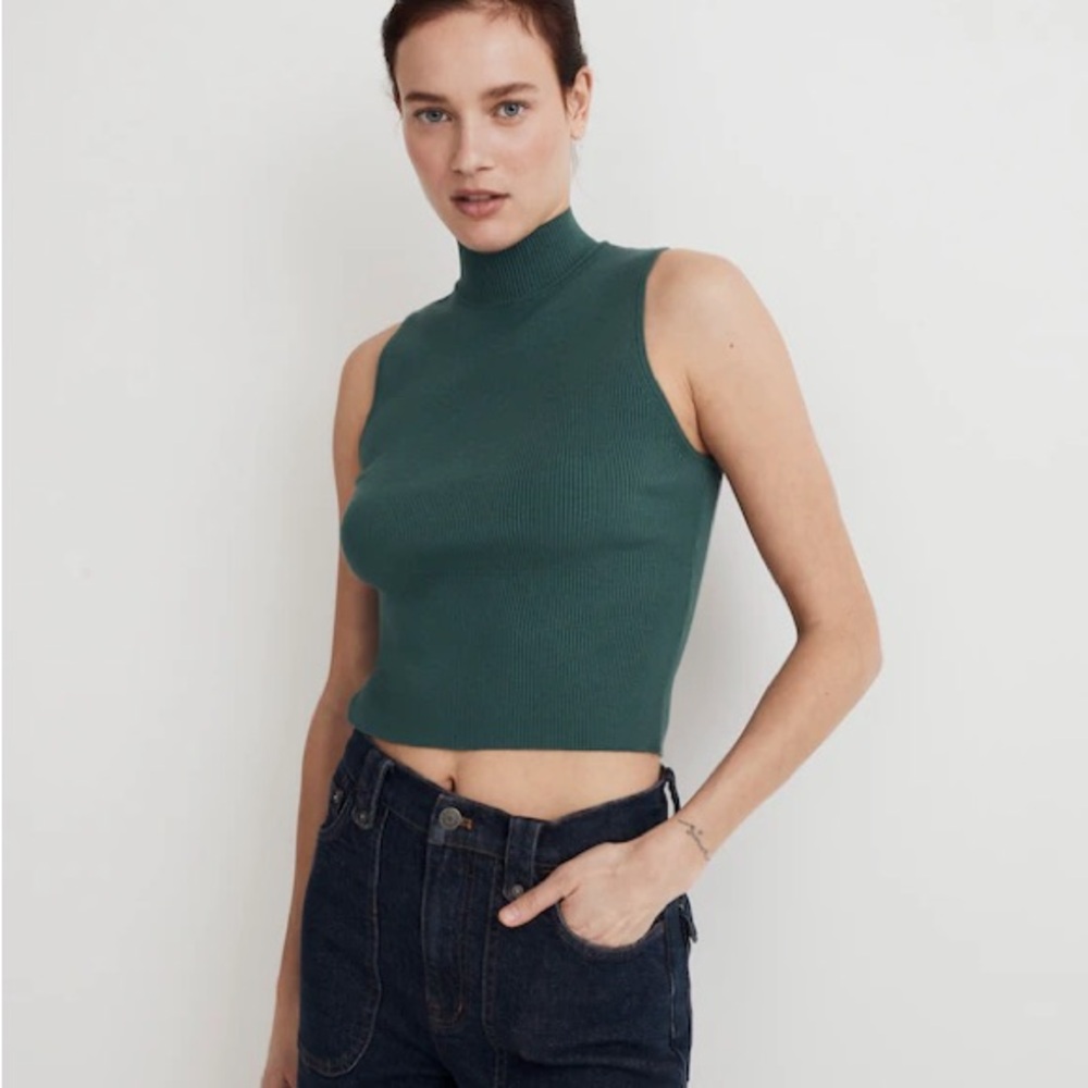 Madewell The Signature Knit Mockneck Sweater Tank